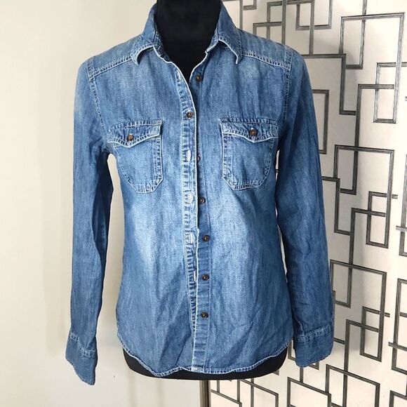 Merona Jackets & Blazers - Merona Denim Button-Up Shirt